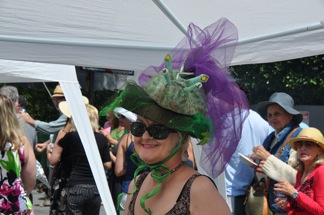 Barbara Nestha ... winner of the Crazy Hat Contest ... is that a real sea slug ???