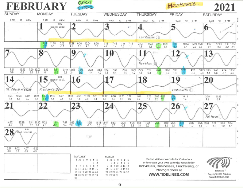 February 21 Flushing Schedule